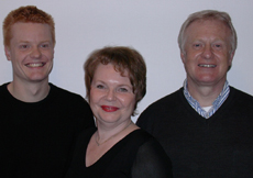 Büroteam - Jean, Anni und Francis Rindermann (v.r.n.l.)